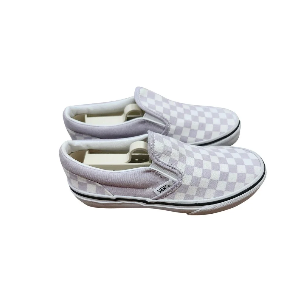 Vans Kids Sz 2 Classic Slip On Checkerboard Color Theory Lila Sneakers Lavender